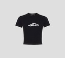 Dsquared2 - FRANELA ICON NEGRA CUELLO REDONDO DE TALLE CORTO