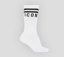Dsquared2 - MEDIAS LARGAS ICON BLANCAS CON NEGRO