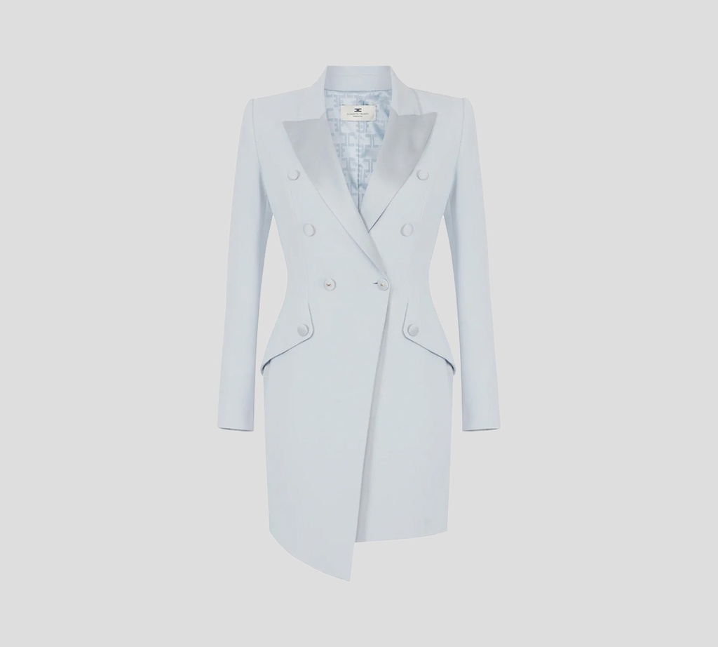Elisabetta Franchi - VESTIDO TIPO BLAZER AZUL CLARO CON BOTONES