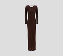 Elisabetta Franchi - VESTIDO CAFE MANGA LARGA CON ESPALDA ABIERTA