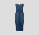 Elisabetta Franchi - VESTIDO MIDI DE DENIM