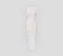 Elisabetta Franchi - VESTIDO BLANCO LARGO SIN MANGAS CON DETALLE MESH