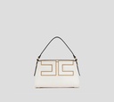 Elisabetta Franchi - CARTERA PEQUEÑA BLANCO LECHE CON LOGO DORADO