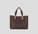 Elisabetta Franchi - CARTERA CAFÉ CON DETALLES DORADOS