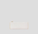Elisabetta Franchi - CARTERA DE MANO BLANCO HUESO CON PRINT DE SERPIENTE Y DETALLE DORADO