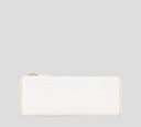 Elisabetta Franchi - CARTERA DE MANO BLANCO HUESO CON TEXTURIZADO DE PIEL DE SERPIENTE