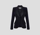 Elisabetta Franchi - BLAZER NEGRO CON SOLAPA BRILLANTE