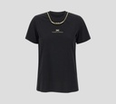 Elisabetta Franchi - FRANELA NEGRA CON COLLAR DORADO