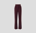 Elisabetta Franchi - PANTALÓN MERLOT CON AJUSTADORES EN LA CINTURA