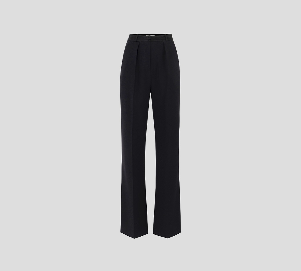 Elisabetta Franchi - PANTALÓN NEGRO CON BOLSILLOS FALSOS PLISADO AL FRENTE
