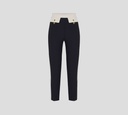 Elisabetta Franchi - PANTALON BICOLOR NEGRO BLANCO CON DETALLE DORADO