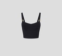 Elisabetta Franchi - CROPTOP NEGRO CON DETALLE DORADO EN TIRANTES