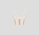 Elisabetta Franchi - TOP CREMA CON LINEAS CAMEL