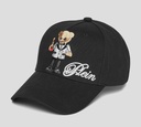 Philipp Plein - GORRA DE BÉISBOL NEGRA OSO DE PELUCHE