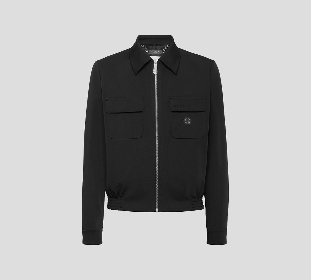 Philipp Plein - CHAQUETA NEGRA DE NAILON