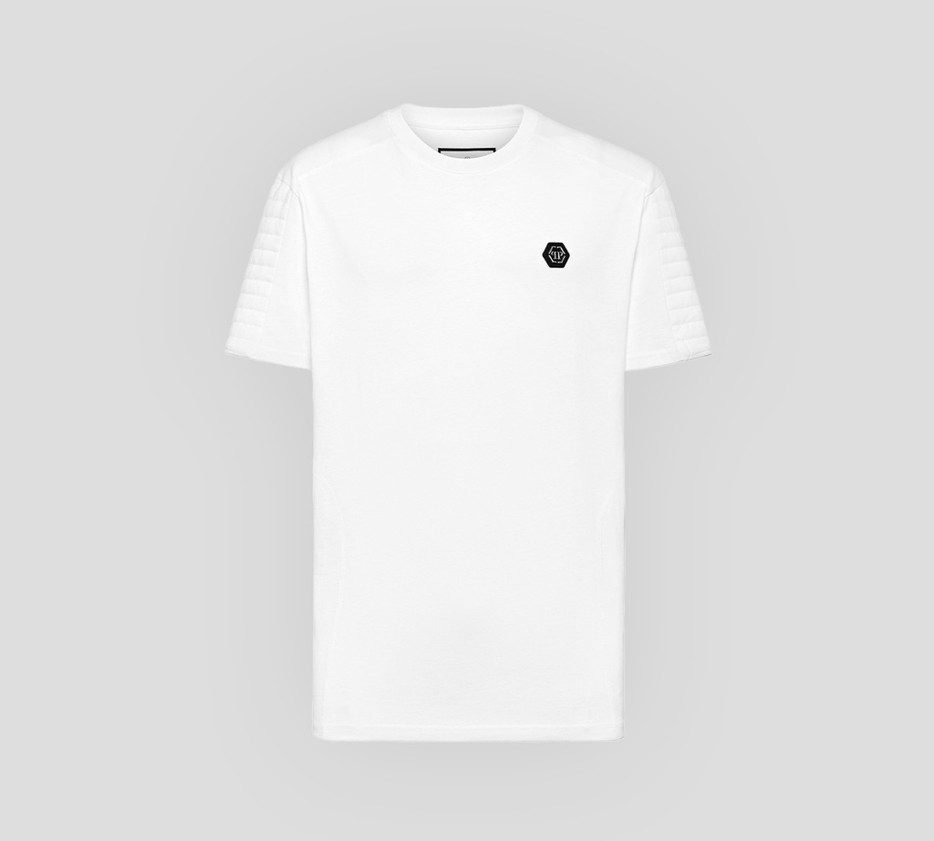 Philipp Plein - FRANELA BLANCA DE CUELLO REDONDO ESTILO MOTERO