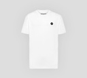 Philipp Plein - FRANELA BLANCA DE CUELLO REDONDO ESTILO MOTERO
