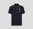 Philipp Plein - POLO AZUL OSCURO CON OSITO DE PELUCHE