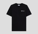 Off White - FRANELA NEGRA CUELLO REDONDO CON LOGO ESTAMPADO EN RELIEVE EN PARTE POSTERIOR