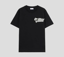 Off White - FRANELA NEGRA CUELLO REDONDO CON ESTAMPADO DE CINTA AISLANTE REALISTA