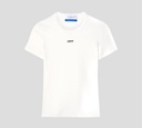 Off White - FRANELA BLANCA CUELLO REDONDO CON LOGO BORDADO EN EL PECHO