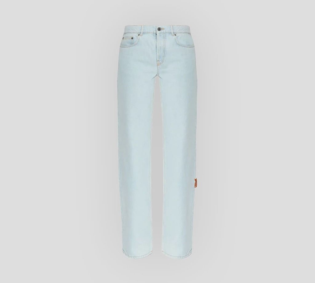 Off White - JEANS AZUL CLARO CORTE RECTO