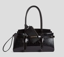 Dsquared2 - CARTERA NEGRA DE PIEL PATENTE CON TARJETERO