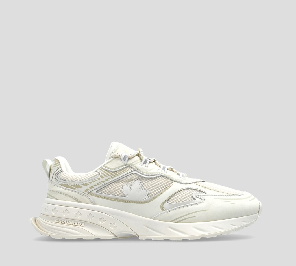 Dsquared2 - SNEAKERS BEIGE DEPORTIVOS CON DETALLE DE HOJA DE MAPLE