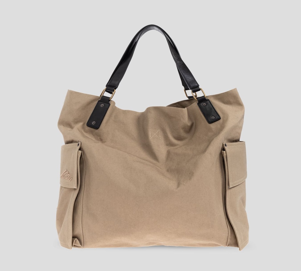 Dsquared2 - CARTERA BEIGE GRANDE CON DOBLE BOLSILLO LATERAL Y ASA DE CUERO