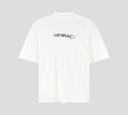 Off white - FRANELA BLANCA CUELLO REDONDO CON LOGO DE RAYONES ESTAMPADO EN LA ESPALDA
