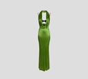Elisabetta Franchi - VESTIDO VERDE ESCOTADO CON BRASIER NEGRO