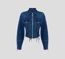 Elisabetta Franchi - CHAQUETA DE JEAN CON DETALLES DORADOS
