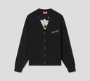 Kenzo - CARDIGAN NEGRO CON TIGRE AMARILLO SOBRE LA ESPALDA