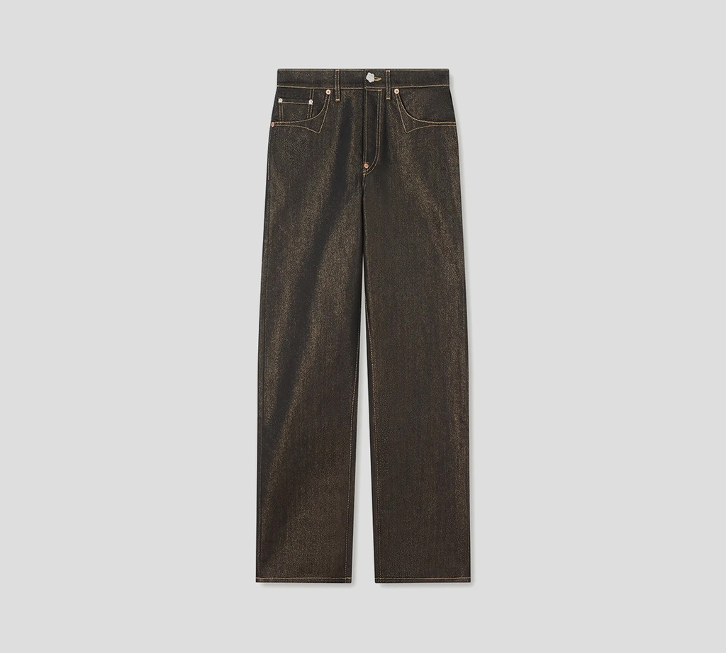 Kenzo - JEAN NEGRO CON BRILLANTES DORADOS
