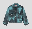 Kenzo - CHAQUETA DE JEAN EFECTO CLARO OSCURO