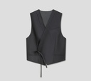 Kenzo - CHALECO NEGRO CORTE DE KIMONO