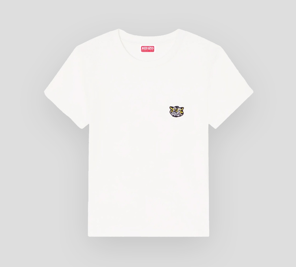 Kenzo - FRANELA BLANCA CON TIGRE AMARILLO BORDADO