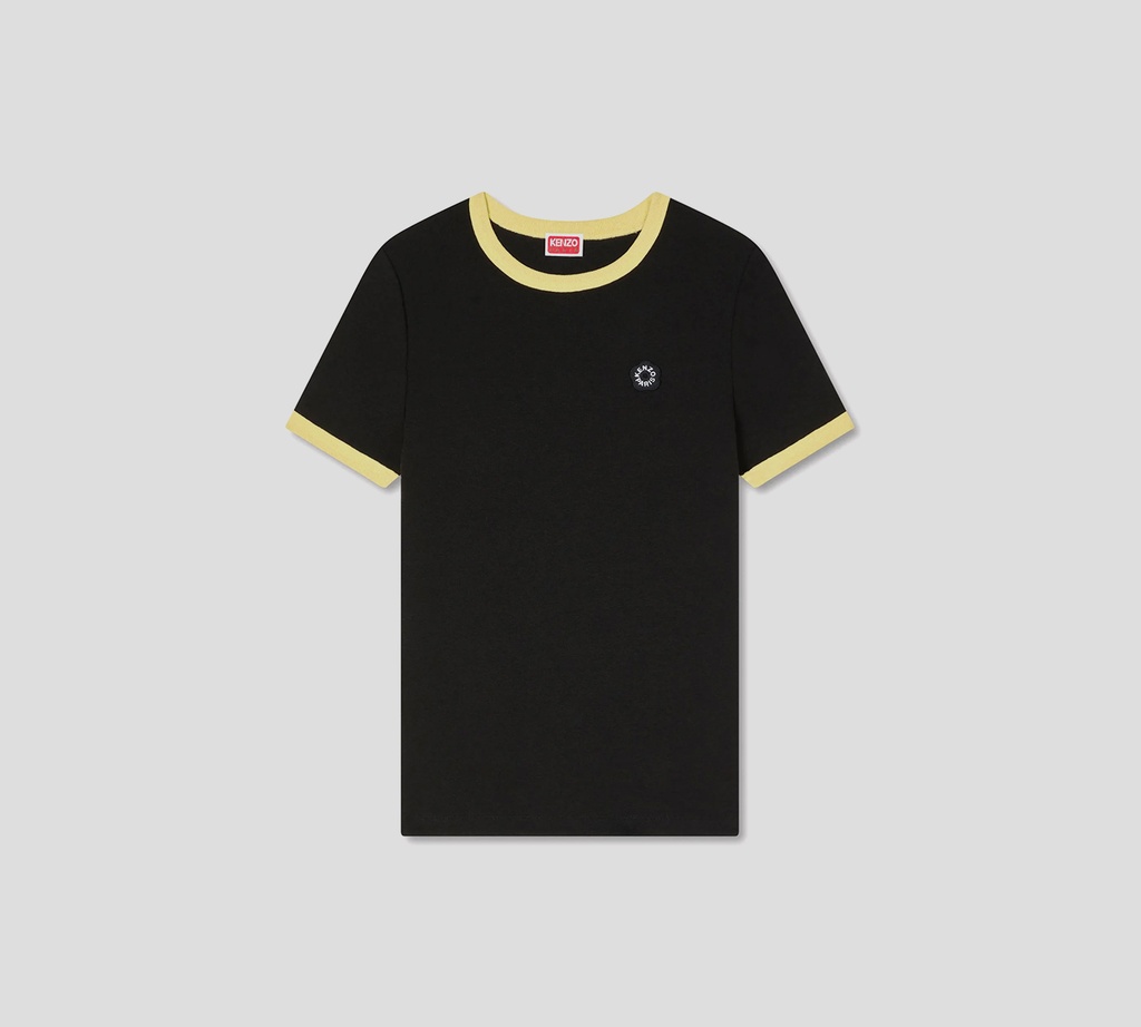 Kenzo - FRANELA NEGRA CON BORDES AMARILLOS