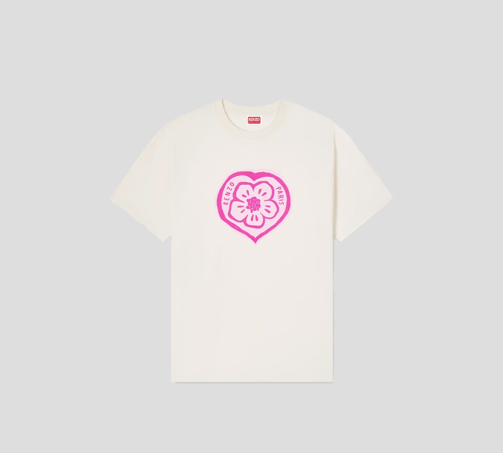 Kenzo - FRANELA BLANCO HUESO CON CORAZON ROSADO