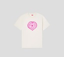 Kenzo - FRANELA BLANCO HUESO CON CORAZON ROSADO