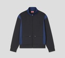 Kenzo - CHAQUETA NEGRA CON AZUL Y CUELLO ALTO