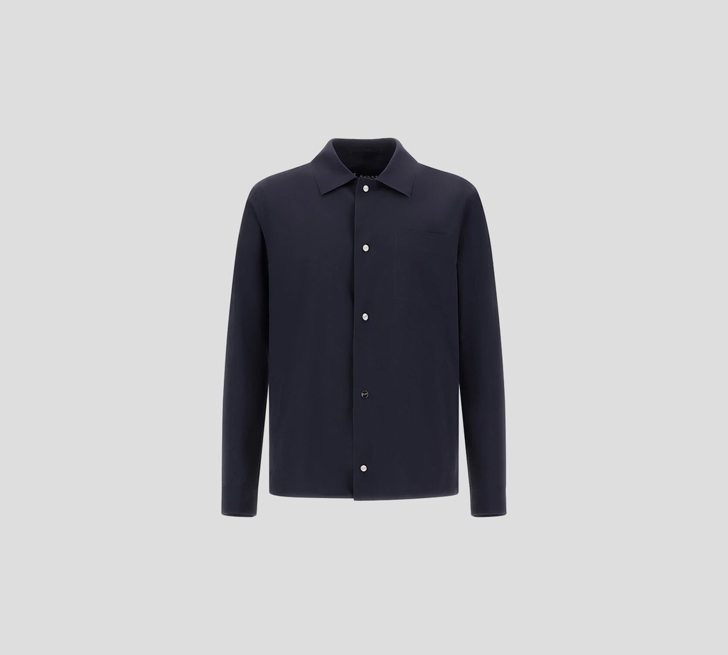 Herno - CHAQUETA TIPO CAMISA AZUL OSCURA