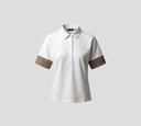 Herno - POLO BLANCA CON DISEÑO EN MANGA