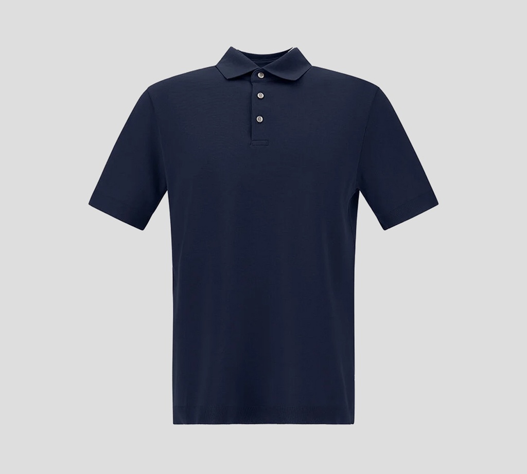 Herno - POLO CLÁSICA AZUL MARINO EN ALGODÓN Y SPANDEX