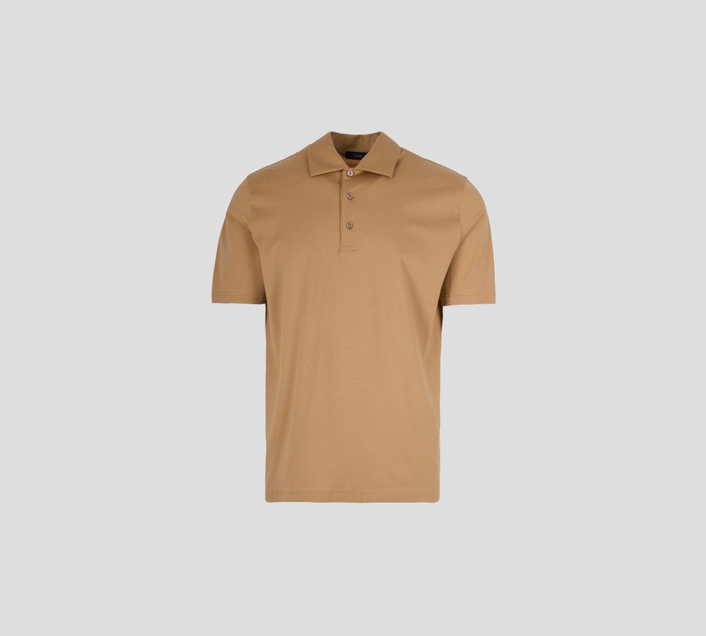 Herno - POLO MARRON CLARO DE ALGODÓN Y SPANDEX