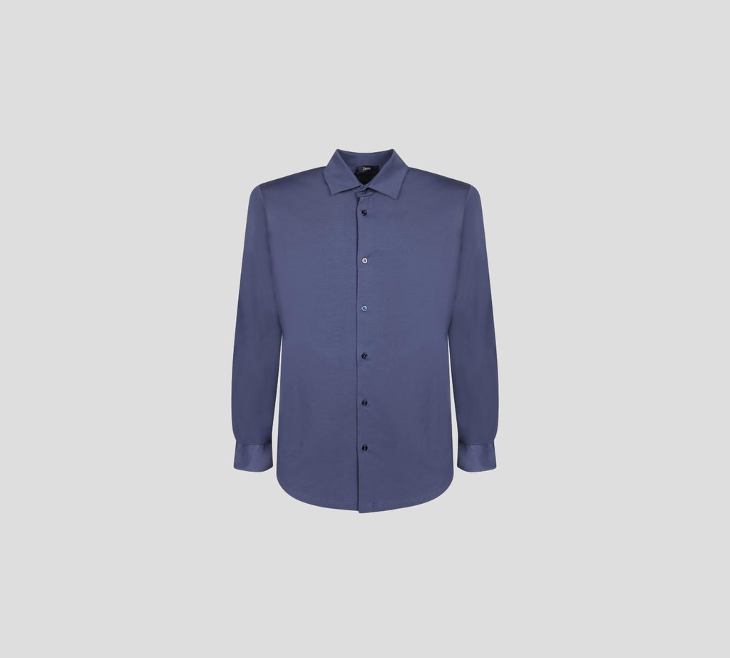 Herno - CAMISA AZUL MANGA LARGA