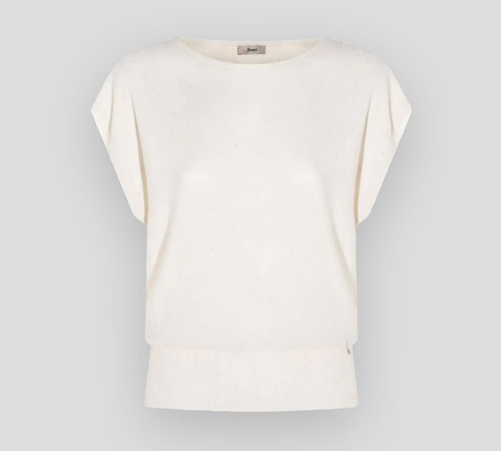 Herno - BLUSA BEIGE SIN MANGAS CON DETALLES DORADOS