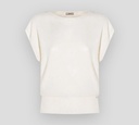 Herno - BLUSA BEIGE SIN MANGAS CON DETALLES DORADOS