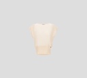 Herno - BLUSA MARRON CLARO CON DETALLES DORADOS SIN MANGAS