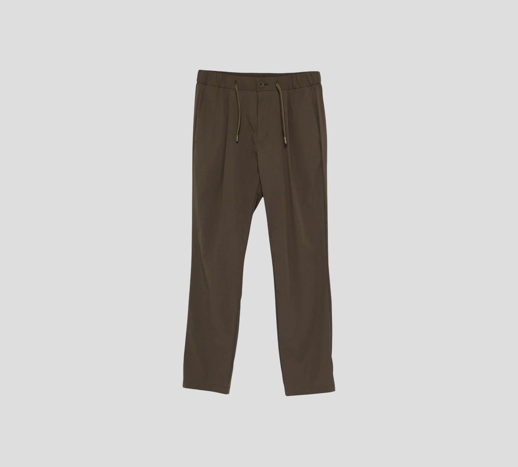 Herno - PANTALON VERDE OSCURO CON LIGA